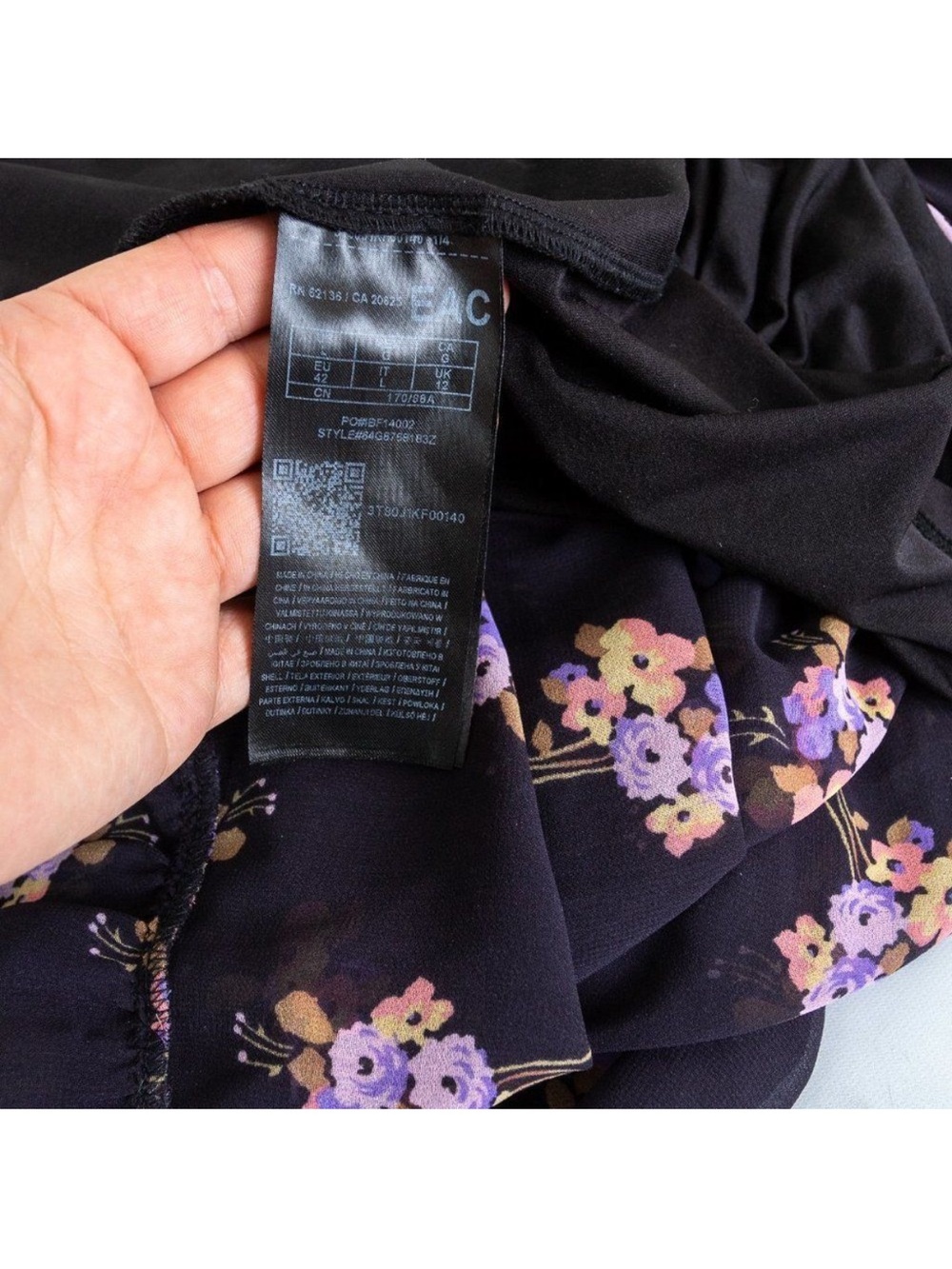 Marciano Black Sheer Floral High-Low Dress - Picture 7 of 10